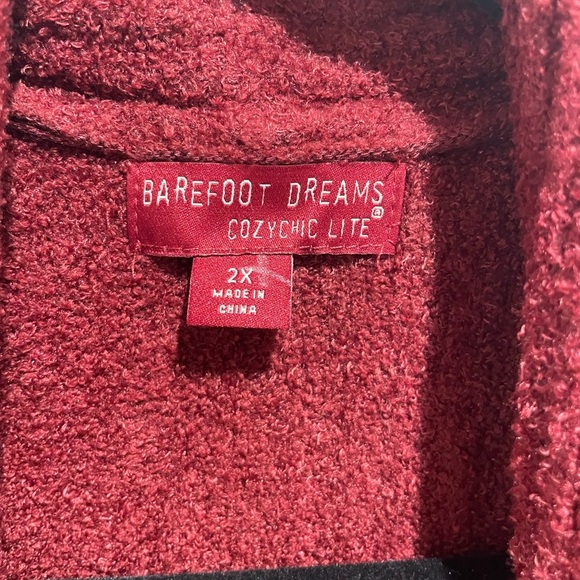 Barefoot Dreams Maroon Long Cardigan with pockets - Picture 6 of 10